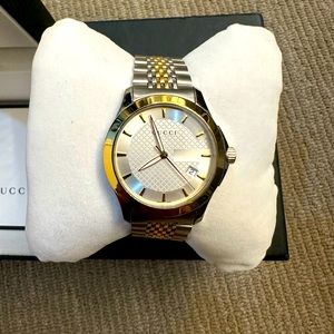 GUCCI G-Timeless Two-tone Stainless Steel Unisex Watch YA126409